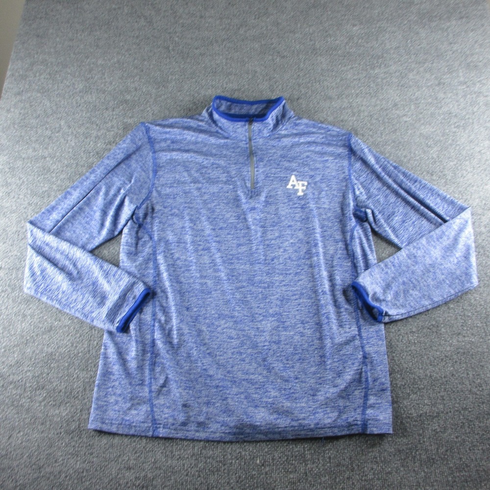 Air Force Falcons Shirt Mens Medium Blue NCAA Football Colosseum Quarter Zip